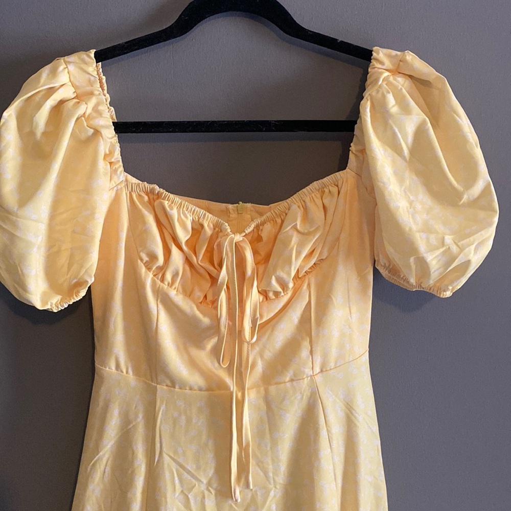 Yellow maxi dress
